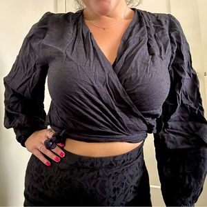 Free People Wrap Top Long Sleeve